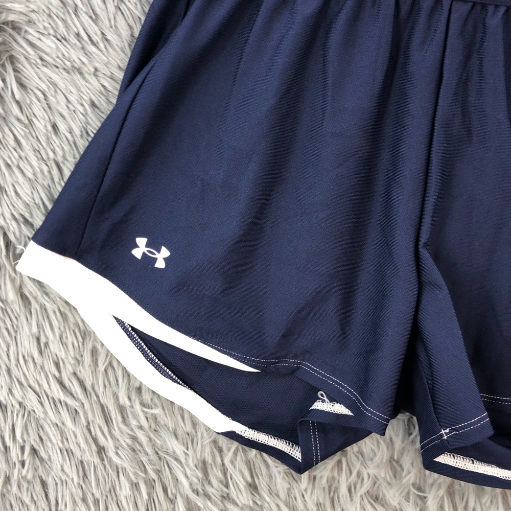 Under Armour Shorts Womens Small UA NWT Play Up 2.0 Loose Blue White Athletic - Picture 2 of 9